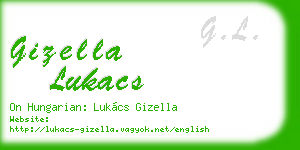gizella lukacs business card